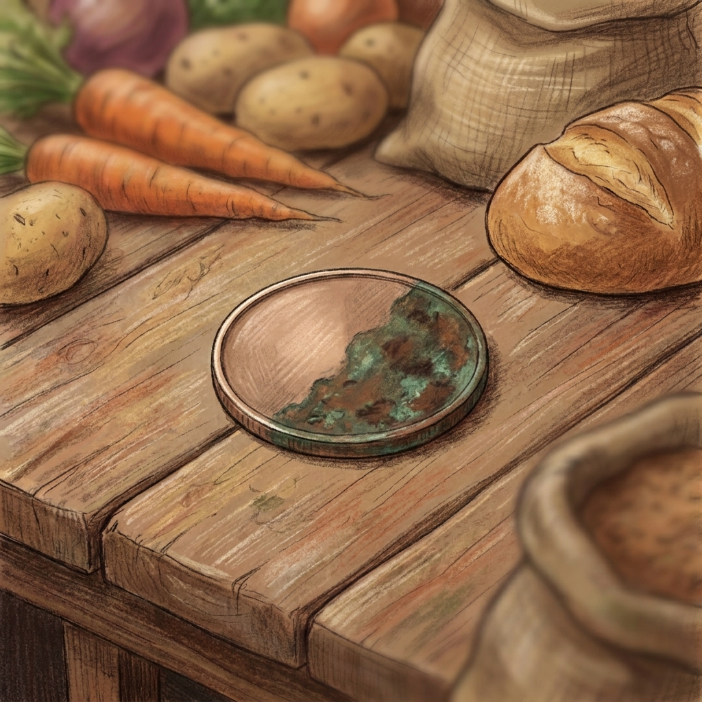 Ilustración conceptual: una moneda que pierde brillo si se atesora.